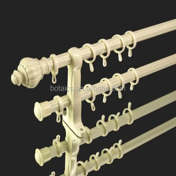 Home Decorative Cheap Curtain Rod Finials White Wooden Curtain