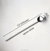 Tea Infuser Drinking Straws Long Barware Strainer Stirring Steel Spoon