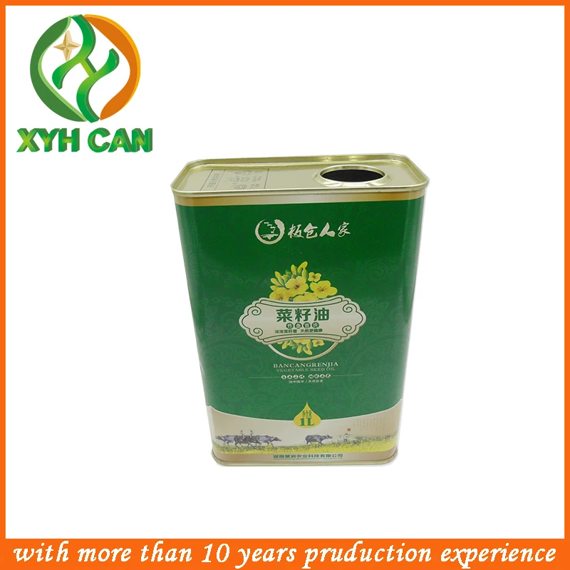 Food Grade Empty Square Metal Can For Canning Olive Oil 