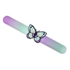 High quality silicone ruler slap bracelet slap band bracelet with pvc butterfly