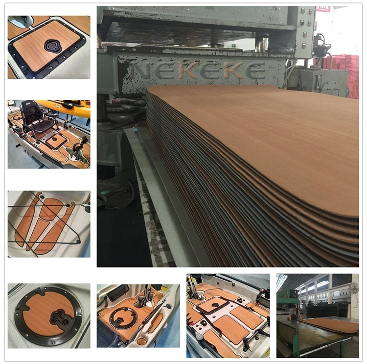 NEKEKE durable EVA foam deck grip pad synthetic teak decking flooring deck pad sheet