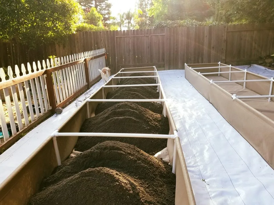 Breathable Recycle Felt Fabric Garden Raised Grow Bed Planter For