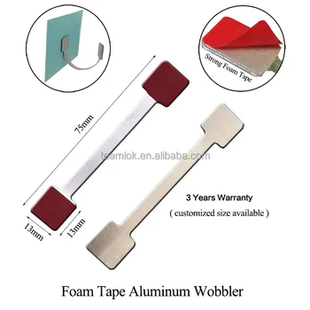 Aluminum Shelf Wobbler Strip With Foam Tape Tip Retail