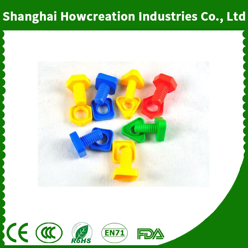 Plastic Toy Nuts And Bolts Set 54 Pc Occupational Therapy Matching