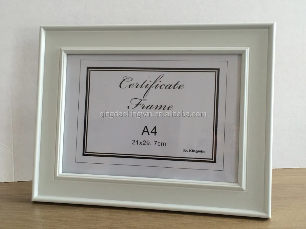 White Plastic Certificate Frame Buy A4 Certificate Frames,Certificate
