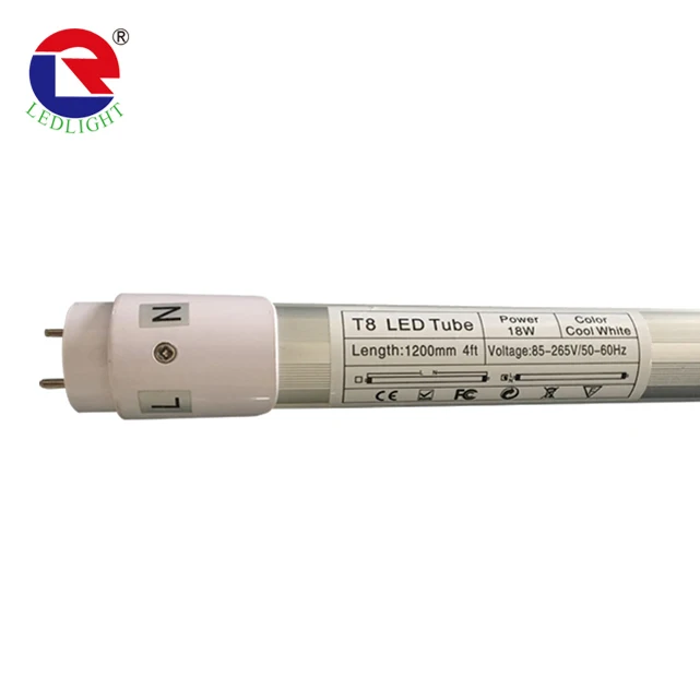 AC100-277V ballast compatible t8 led tube 18w  4ft plug and play