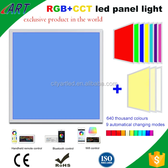 New DMX512 control 2.4g wifi  Smart  LED RGB/RGBW/RGB+CCT/RGBWW LED Panel Light 600x600 300x1200 600x1200mm  ETL CE RoHS