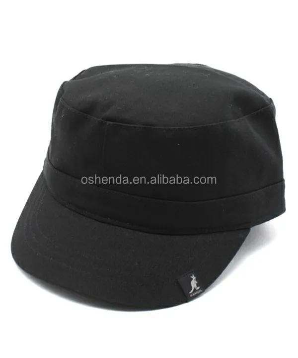 black military peaked cap