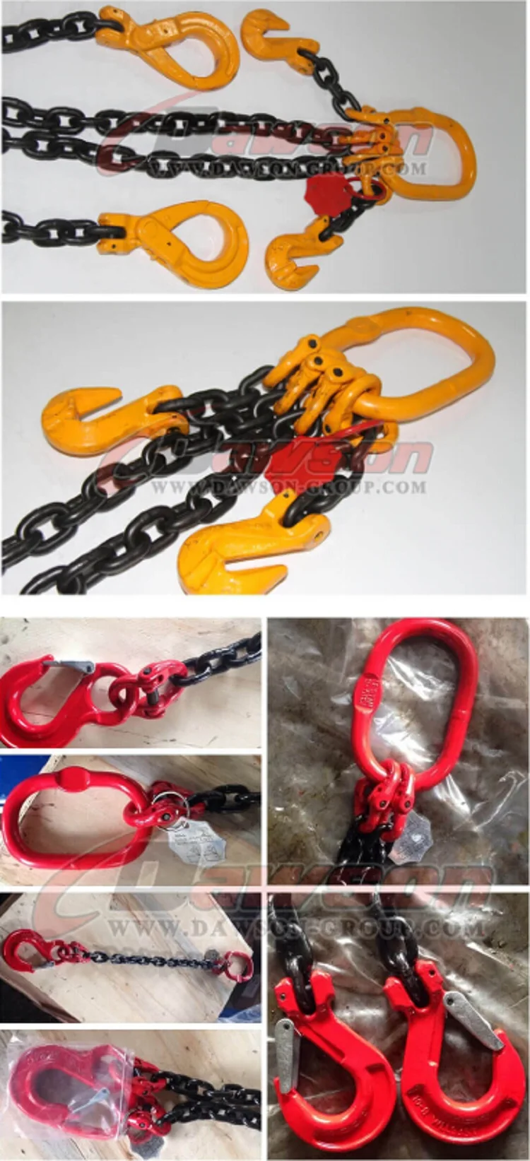 Double Chain Sling With Master Link And Hook And Adjustable Supplier