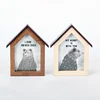Creative Gift Frame Creative Style Brown Color MDF Material House Shape Hinged Wooden Picture Photo Frame