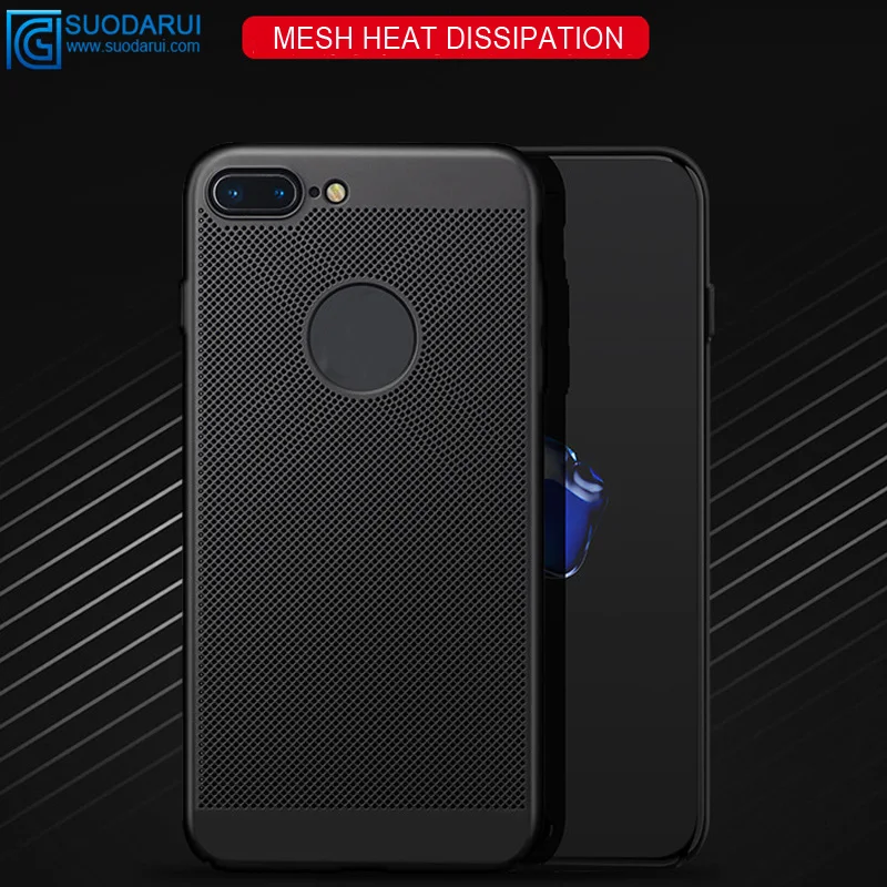 For Iphone X protective cover Heat dissipation net Mesh matte full hard PC Back shell