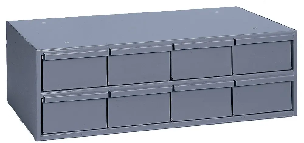 Durham 003-95 Gray Cold Rolled Steel Storage Cabinet, 22-3/4" Width x 7-3/8" Height x 11-5/8" Depth, 8 Drawer
