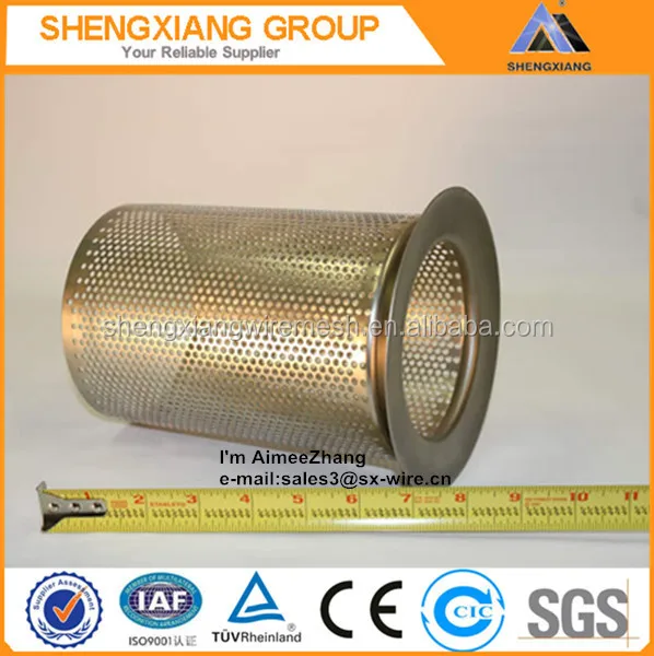 Iso9001 Liquid Filter / Stainless Steel Exhaust Perforated Tube