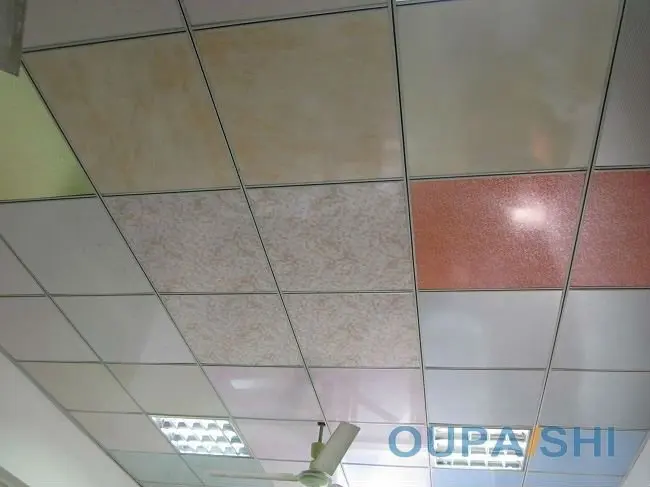 Gloss Finish Milk White Pvc Ceiling Tiles View Milk White Pvc Ceiling Oupaishi Product Details From Haining Oupai Industry Trade Co Ltd On