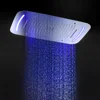 Luxury Style SPA Massage Multi Function Mist Waterfall Shower Head Colorful LED Light Rain Shower Faucet Set