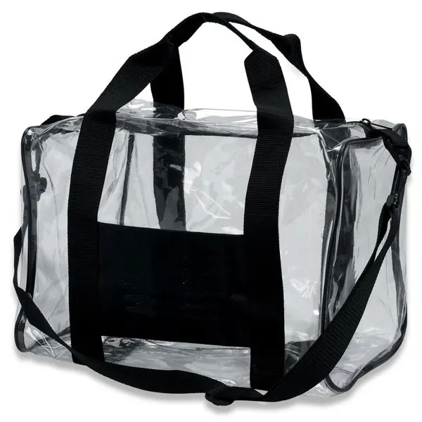 clear plastic duffle bag