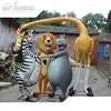 Fiberglass animal cartoon statue for decoration