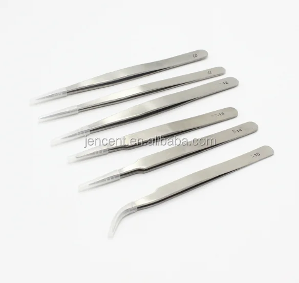 4X Stainless Steel Tweezers Maintenance Tool for Mobile phone Jewelery Repair TY 