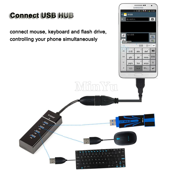 PRO OTG Power Cable Works for Xiaomi Redmi Note Prime with Power Connect to Any Compatible USB Accessory with MicroUSB