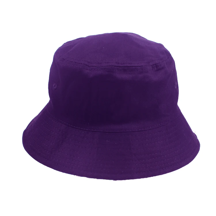 Custom Short Brim Purple Embroidery High Quality Bucket Hat - Buy ...