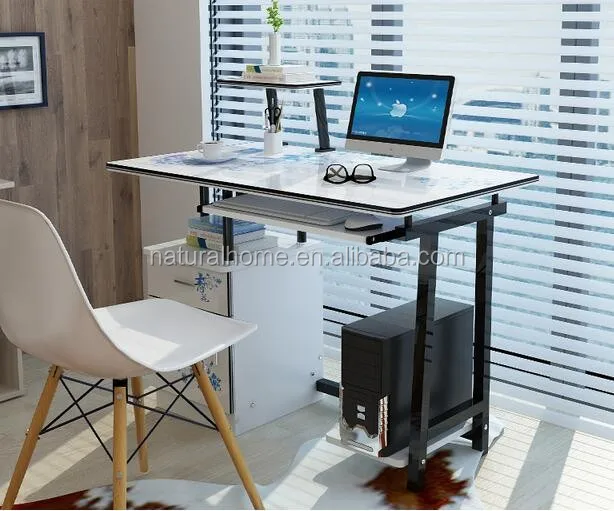 Modern Diy Mdf Study Computer Table Office Working Desk With Chair