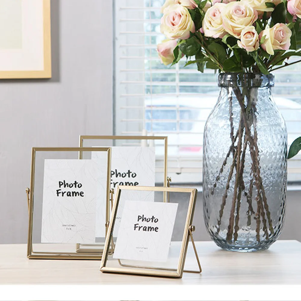 4x4inch Premium Quality Metal Wedding Photo Frames Metal Desk Frames