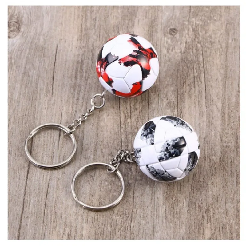 Promo custom mini soccer ball keychain