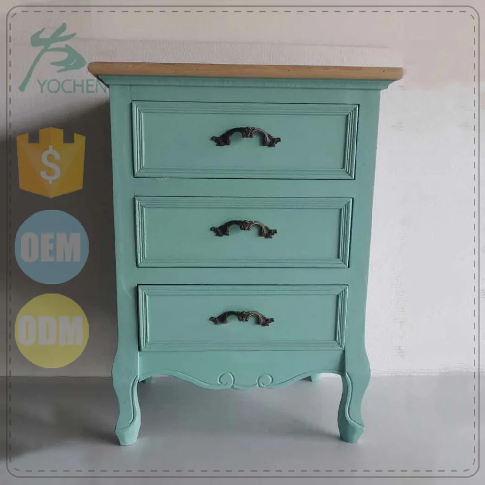 Usa Shabby Chic Blue Color Solid Wood 3 Drawer Nightstand Bedside Table Buy 3 Laci Meja Samping Tempat Tidur Meja Meja Samping Tempat Tidur Product On Alibaba Com