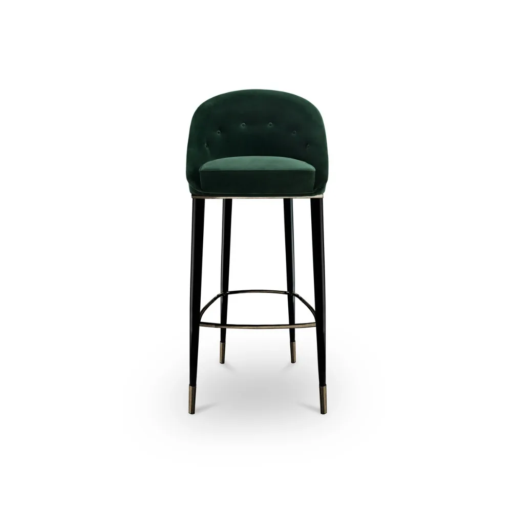 барный стул зеленый велюр