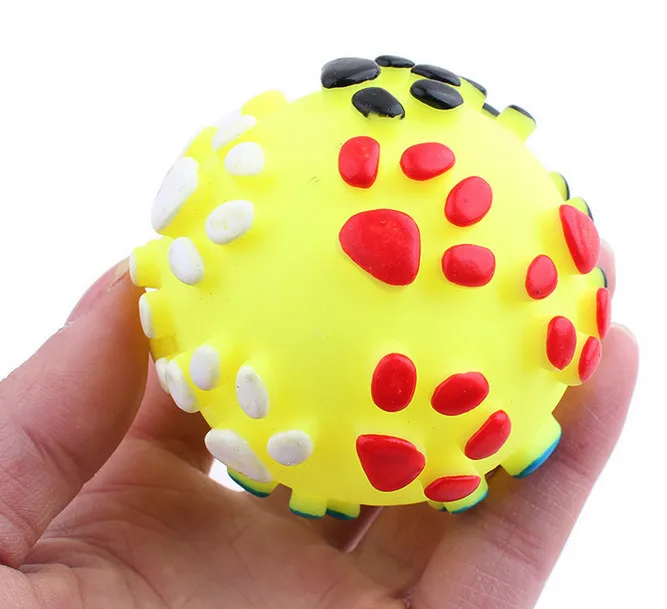 Foot Print Squeaky Latex Balls For Dogs Dog Toys Wholesale Pet Products