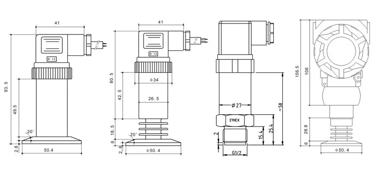 GPT210 Flat Membrane Pressure Sensor for medical industry