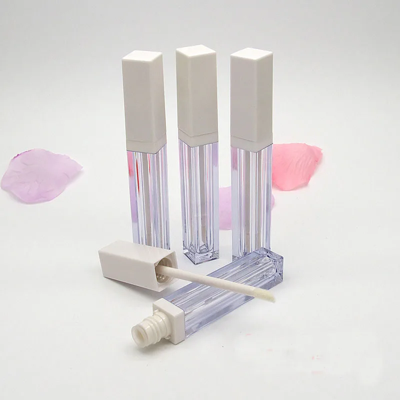 4ml High Quality Transparent Lip Gloss Tube With Brush Empty Containers ...