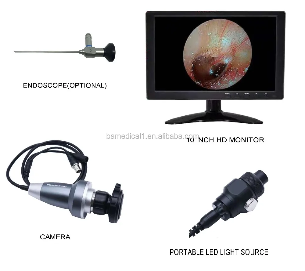 Surgical Ent Endoscopy Camera Set With Monitor Light Source Buy