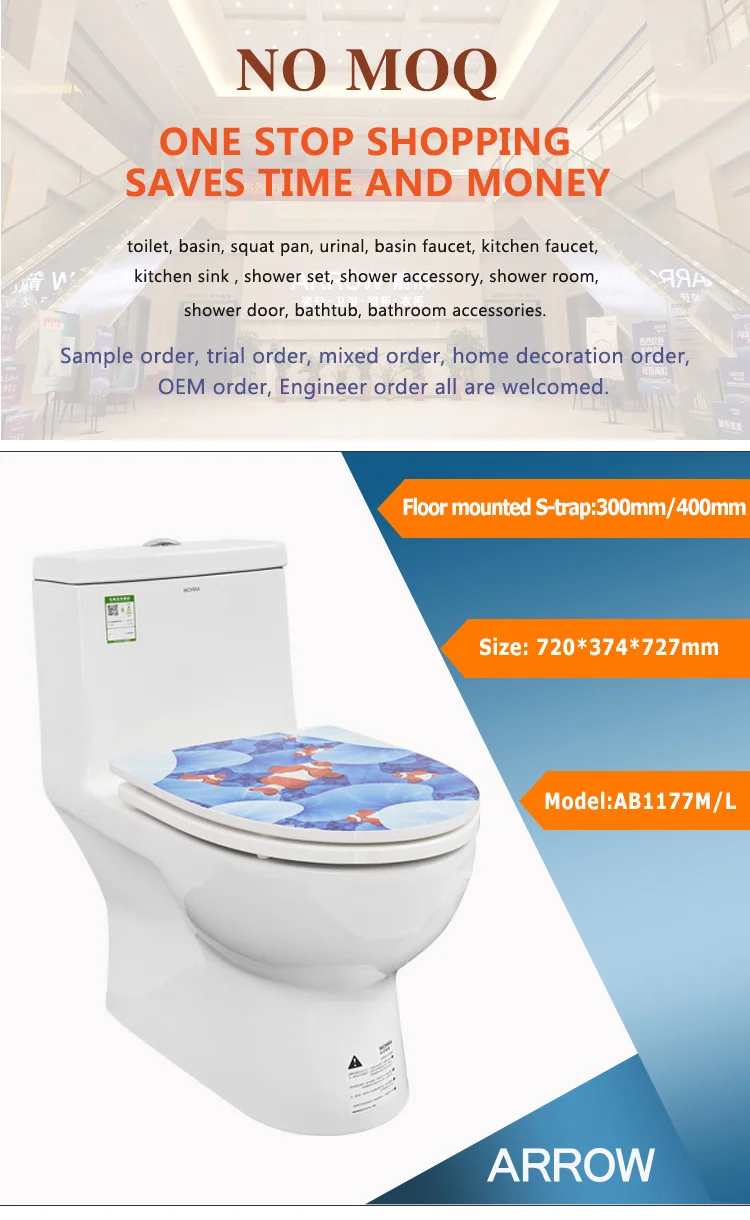ARROW brand bathroom sanitary ware incerating wc ceramic bowl one piece toilet