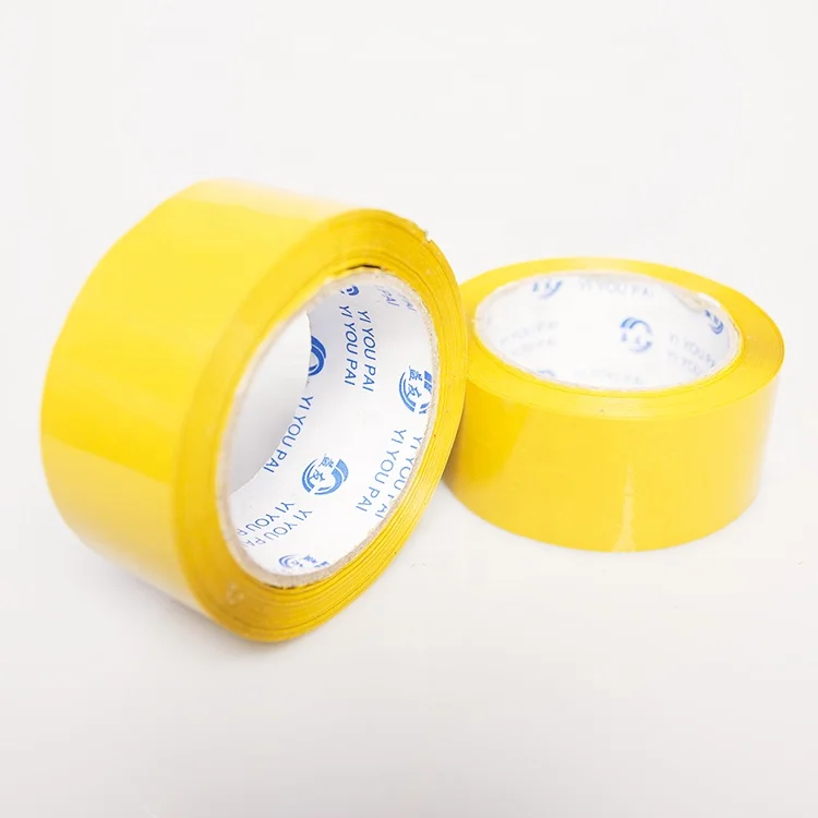 Yellow Color Pvc Film Warning Adhesive Glue Tape For Floor Sticking