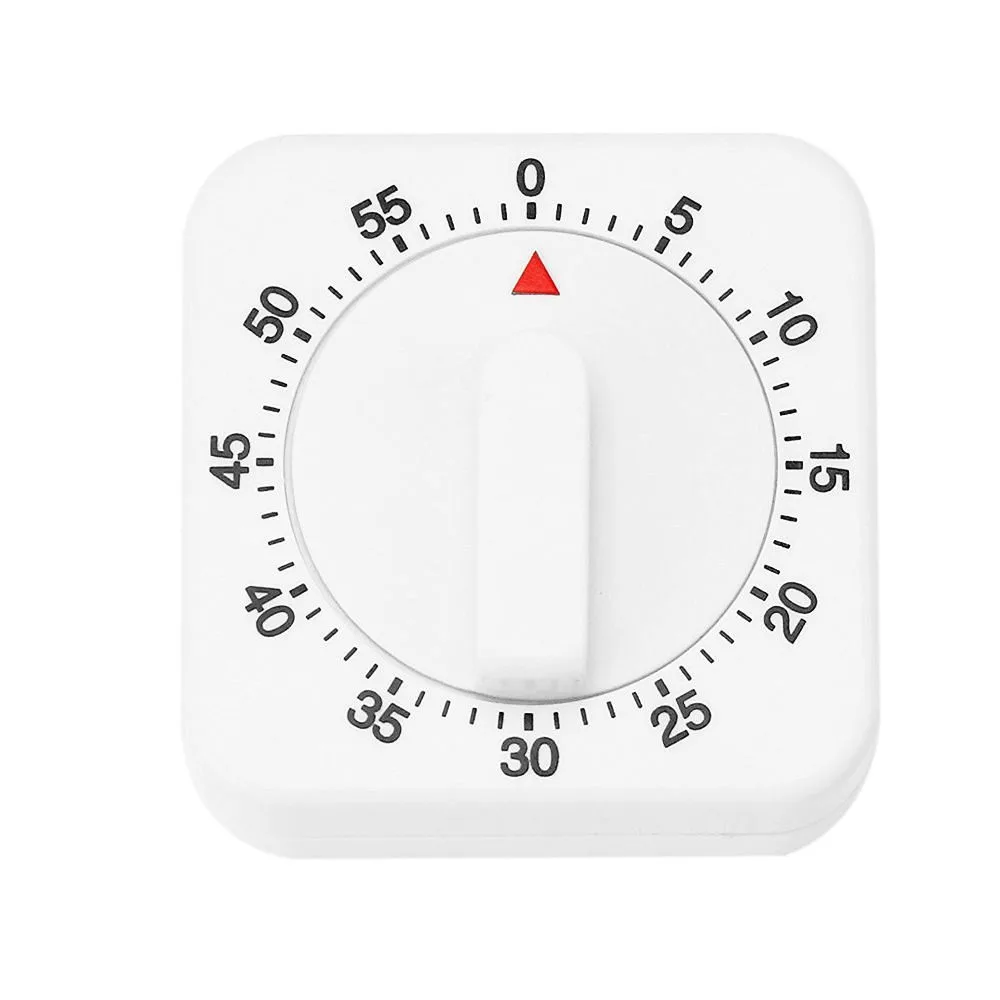 Portable 60 Minutes Kitchen Timer Count Down Alarm Reminder White 