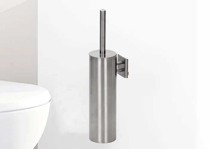 wall mounted toilet brush holder chrome