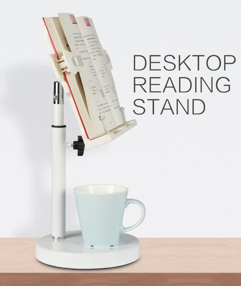 White Wholesale Book Stand/metal Bookend Office Desk Reading Book Stand