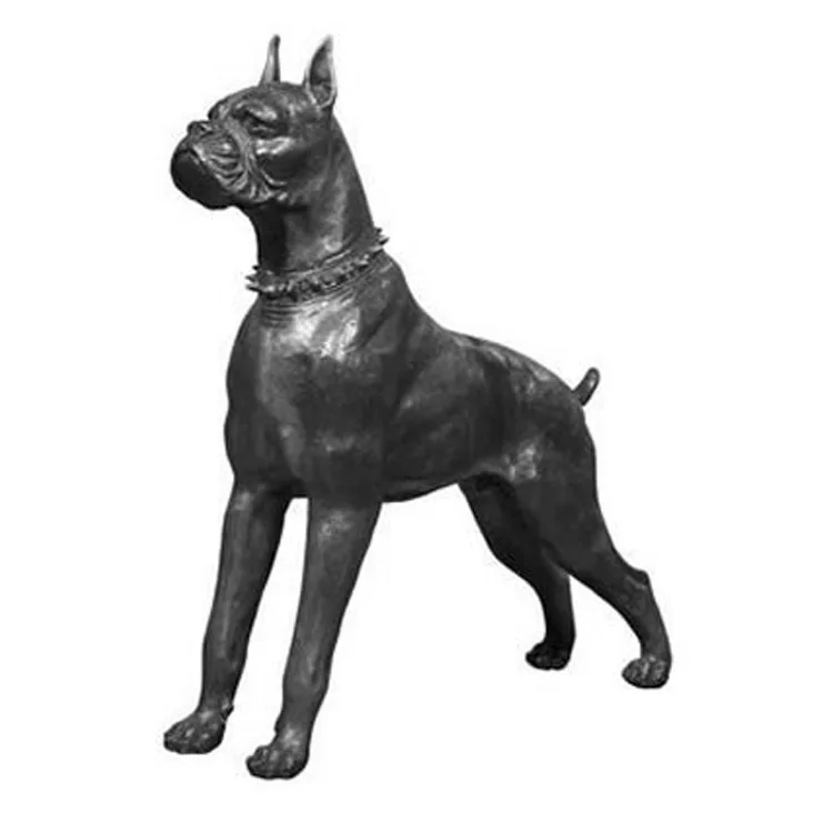 Casting Bronze Life Size Boxer Dog Statues Sculpture Life Size Boxer Dog Statues Sculpture