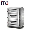 3 deck 6 trays industrial gas bread baking oven for sale