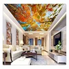 Korea Living Room/Meeting Room/Bar Decorative 3D Textile Wallpaper Striped PVC Wallpaper Wood Ceiling