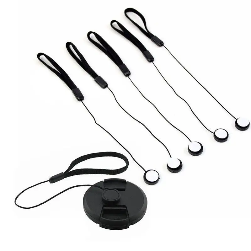 Cameralens Cover Cap Keepers Holders Strap Cord Lanyard String Rope