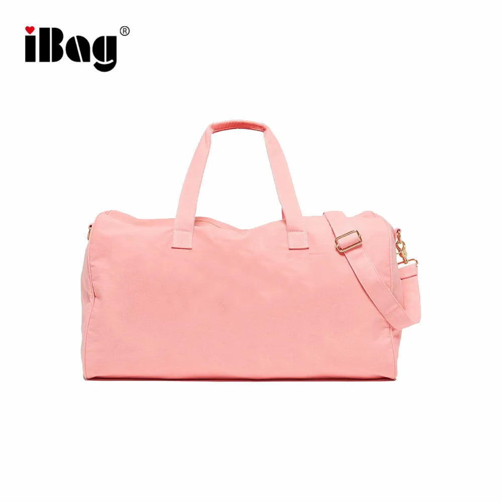 Light Pink Wholesale Luxury Heavy Duty Canvas Cotton Getway Duffle Bag