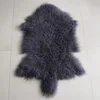 Single Hide Natural Type Mongolian Lamb Skin Fur Rug with Tail for Home Floor Decoration