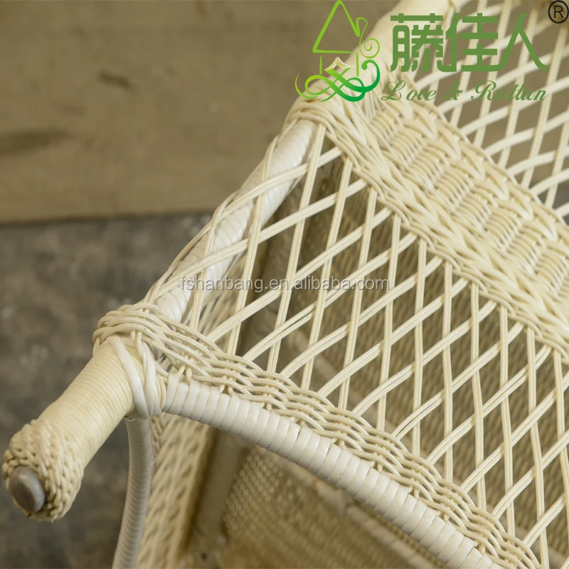 White All Weather Outdoor Indoor Garden Lowes Resin PVC Poly Rattan