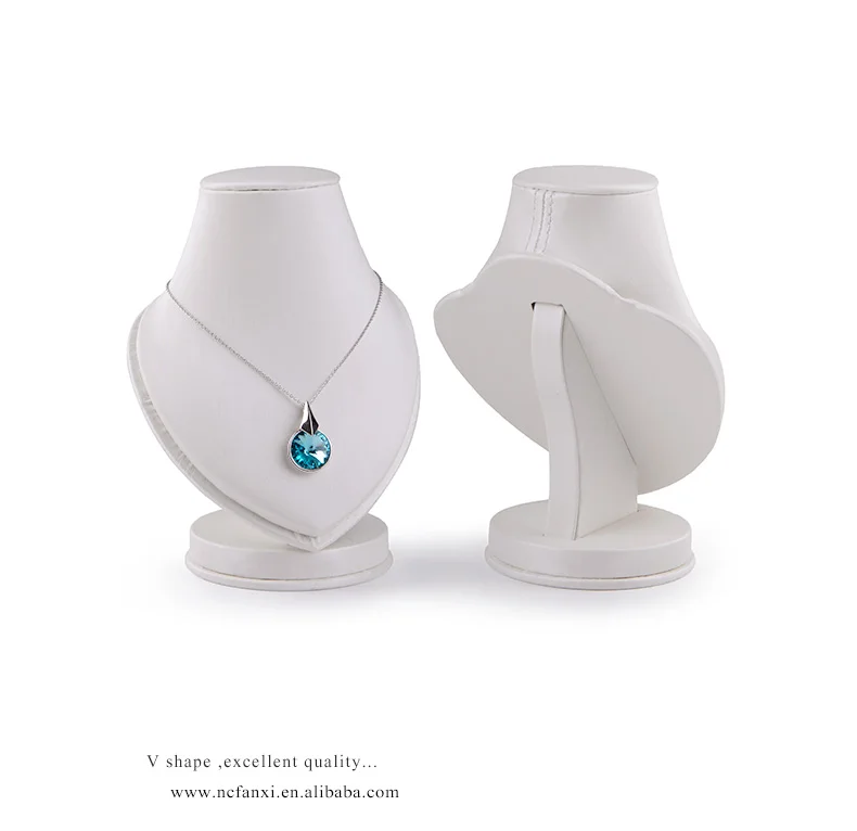 Fanxi Factory Custom Heart Shape Necklace Jewelry Display Bust Beige