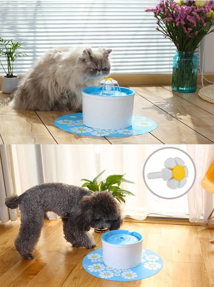 Best Selling Products Pet Supplies Durable Colors Round Flower Shape Water Drinking Basin Automatic Electric Dog Cat Fountain.jpg