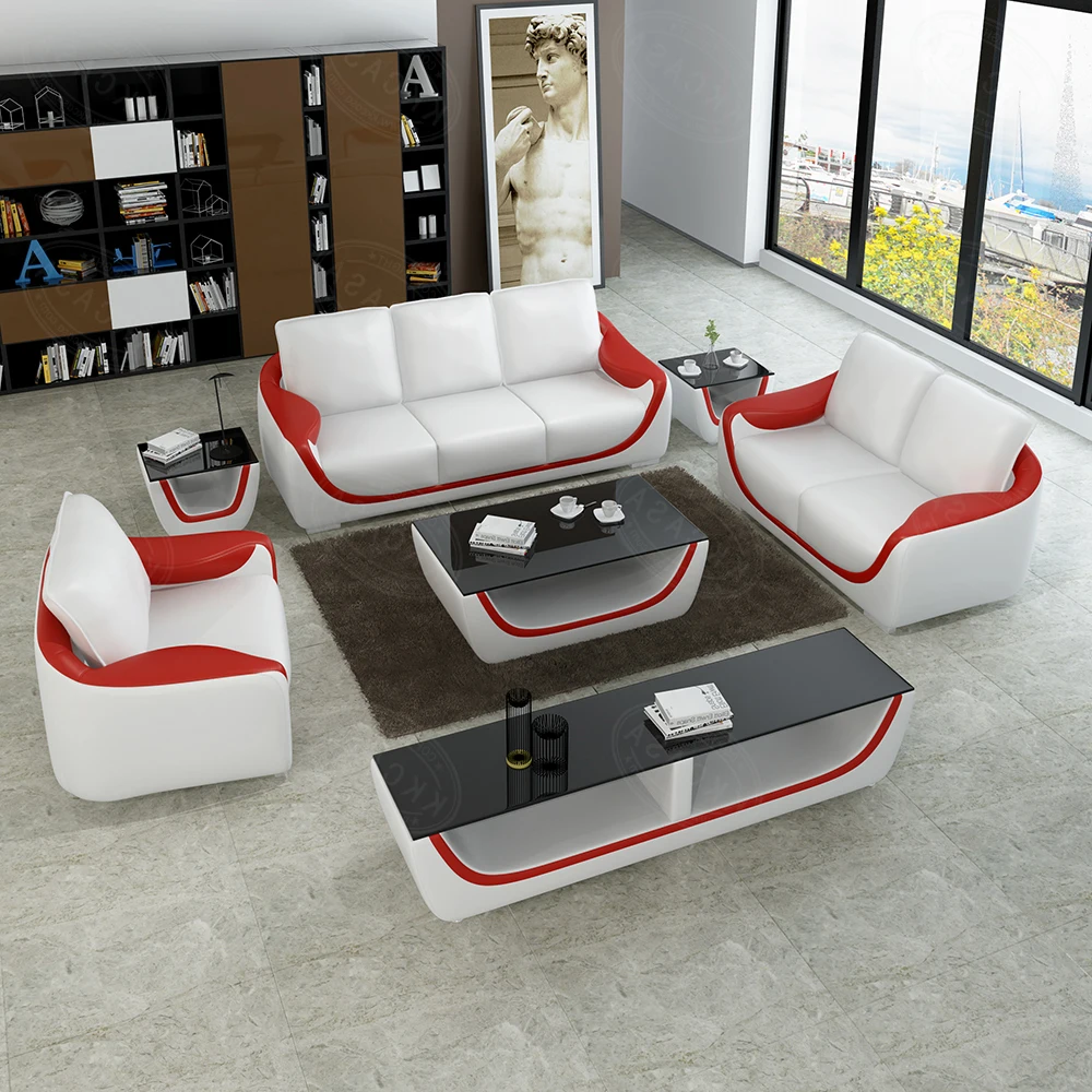 Modern Home Funiture 123 Sectional Sofa Set Italian Top Grain Leather