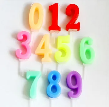 Color Birthday Cake Number Candle - Buy Color Birthday Cake Number ...