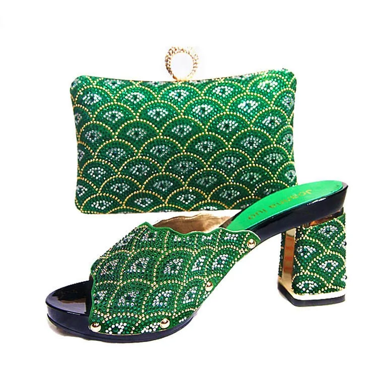 green wedge shoes
